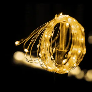 100 Warm White LED Solar Micro String Lights