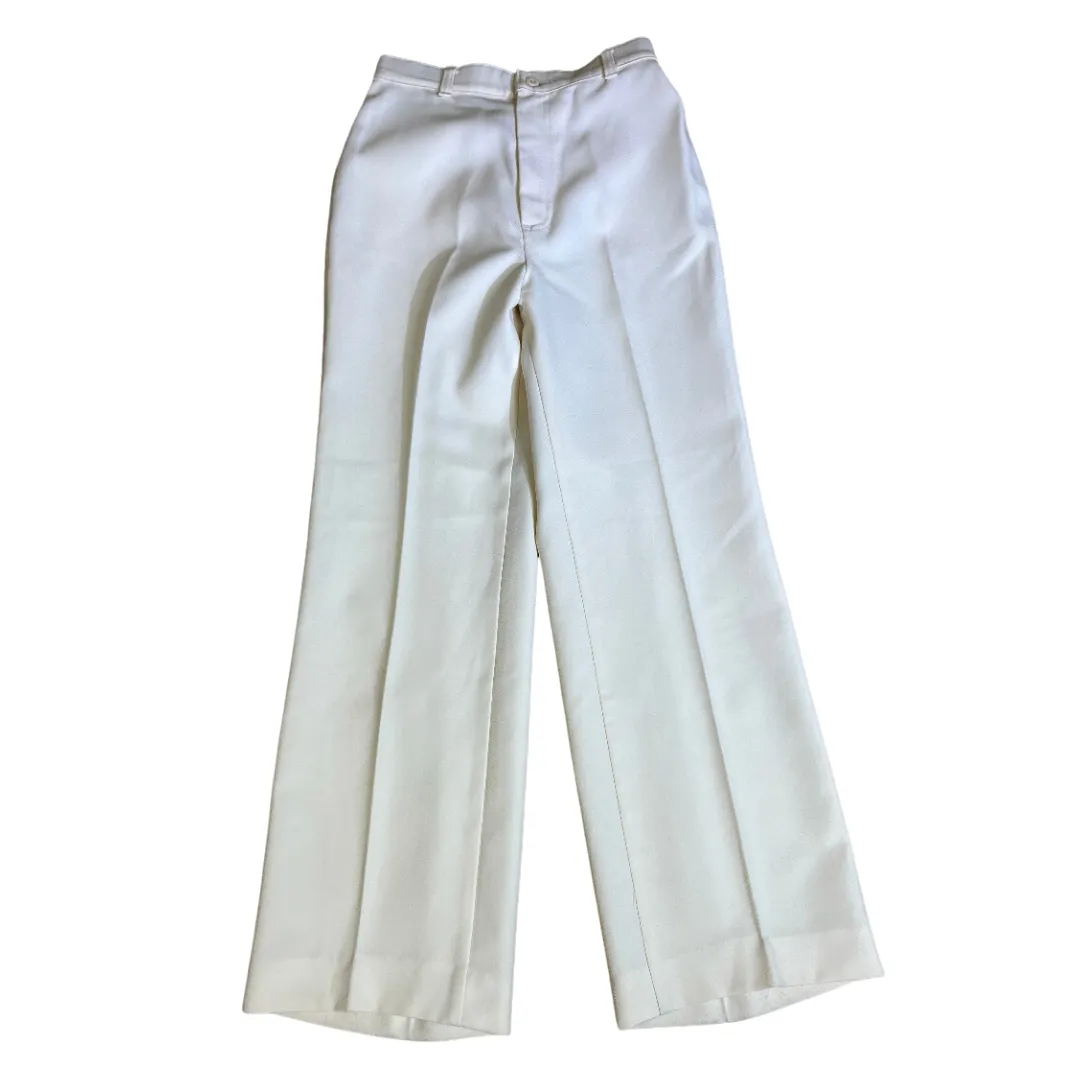 1970s-1980s High Rise White Trousers by LEVI'S