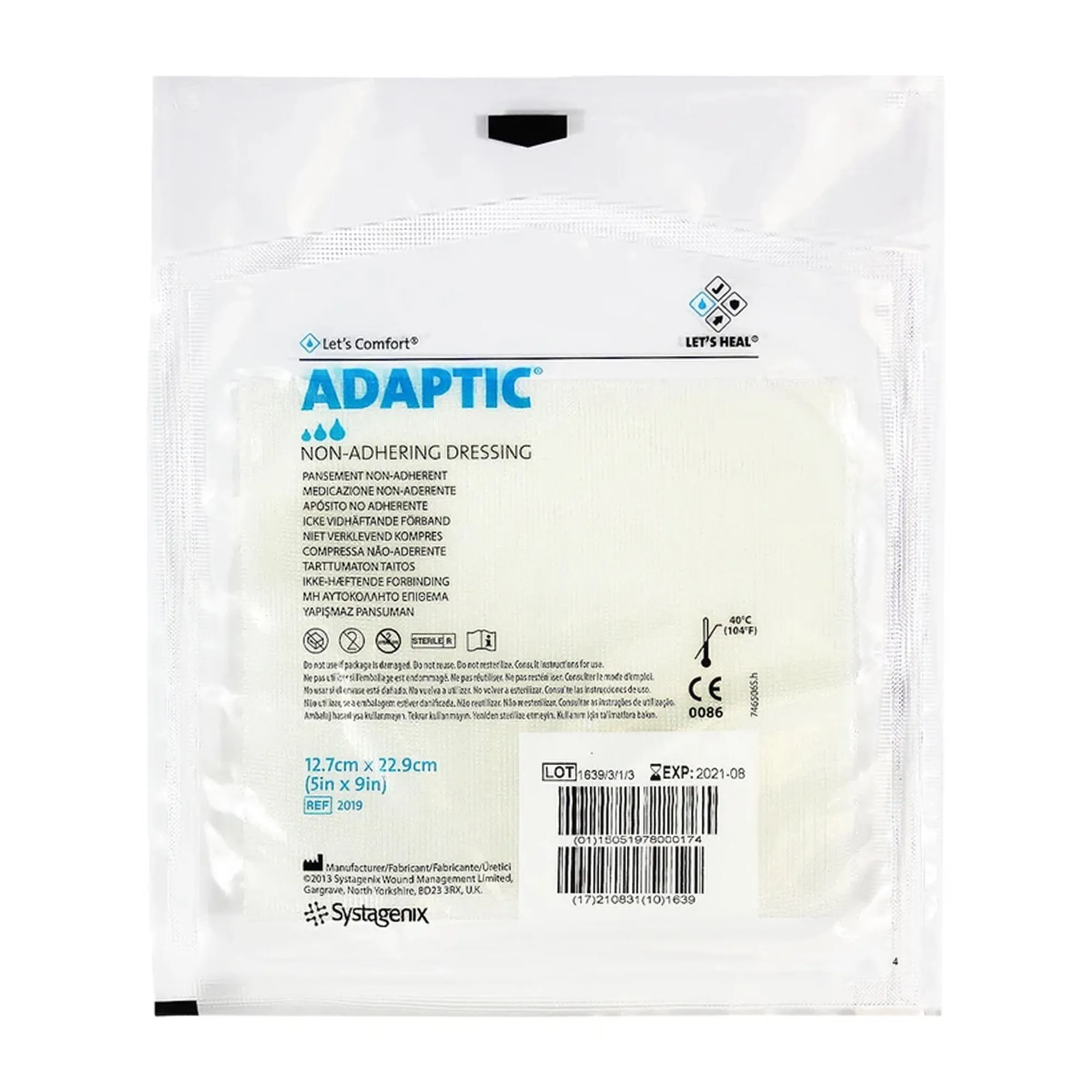 Adaptic™ Impregnated Nonadherent Dressing, 5 x 9 Inch