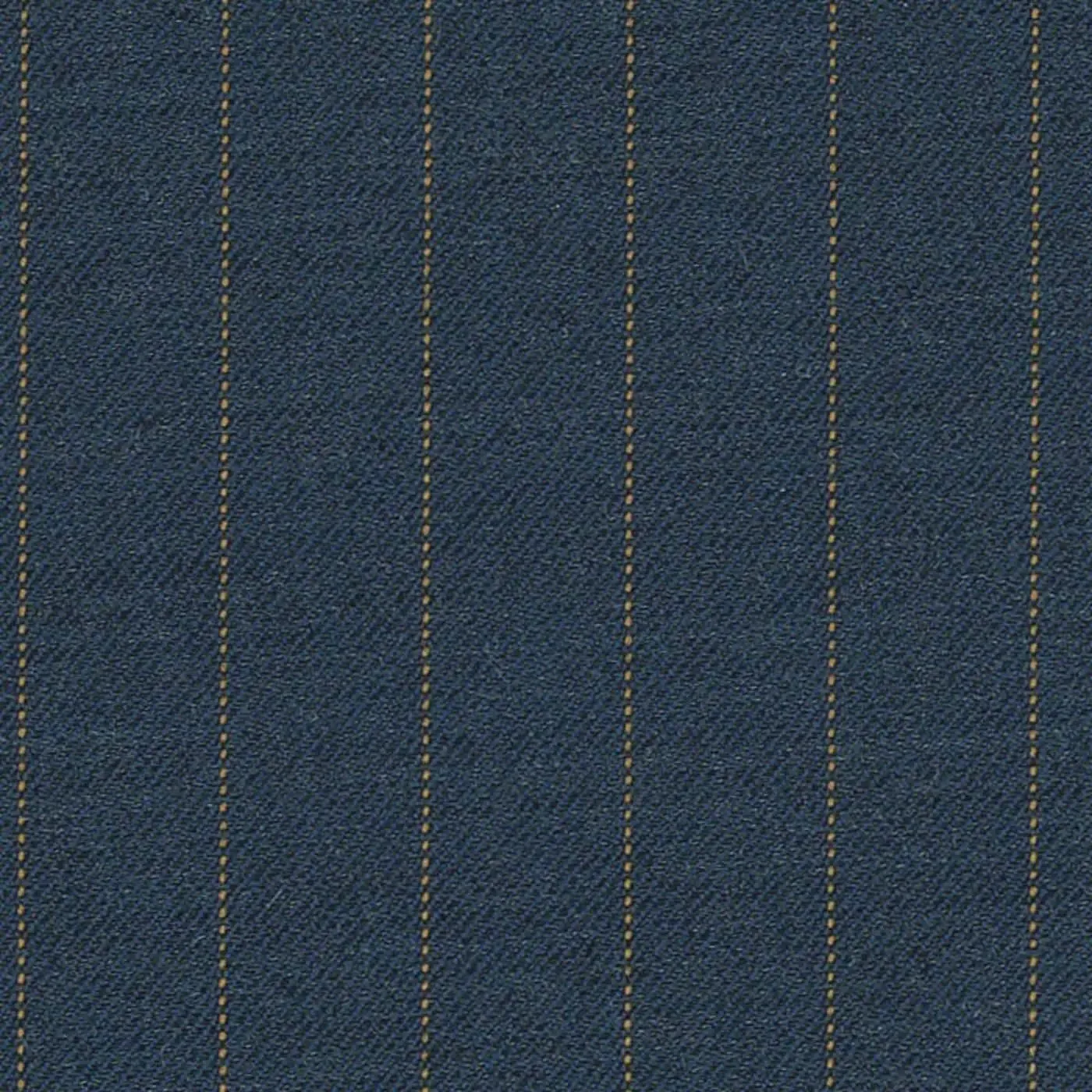 Airforce Blue/Mustard Pin Dot Stripe 1/2 inch Super 140's All Wool Suiting By Holland & Sherry