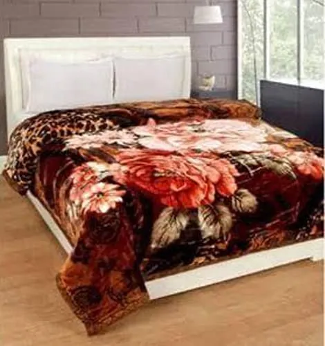 ALCITIC HOME Beautiful Mink Blanket Full Size Printer Korean Blanket for Double Bed.