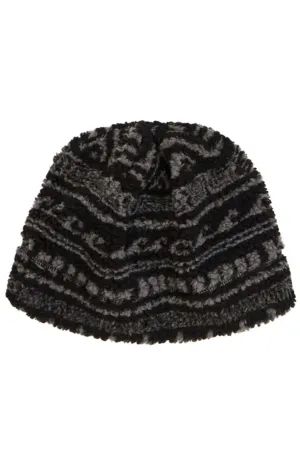 Andes High Pile Fleece Beanie - Jet Black