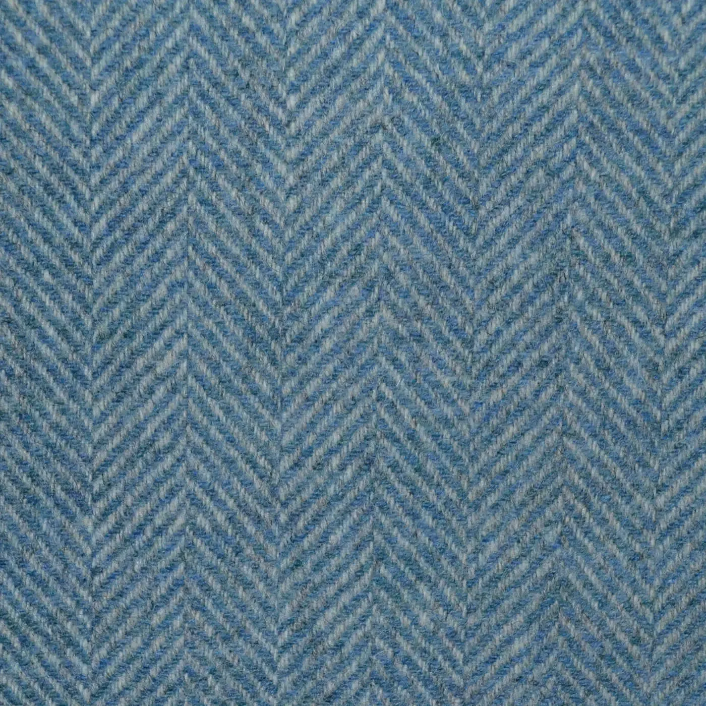 Aqua and Light Grey All Wool Herringbone Coating