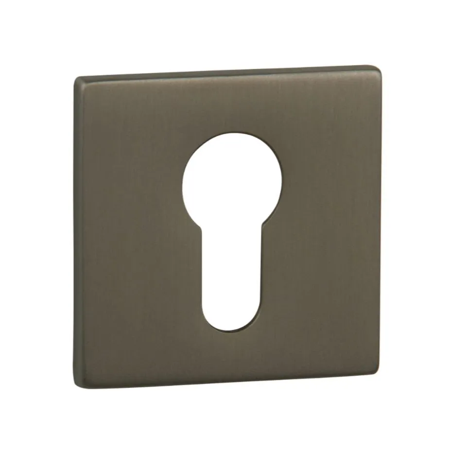 Atlantic Tupai Slim Square Euro Escutcheon (Titanium)