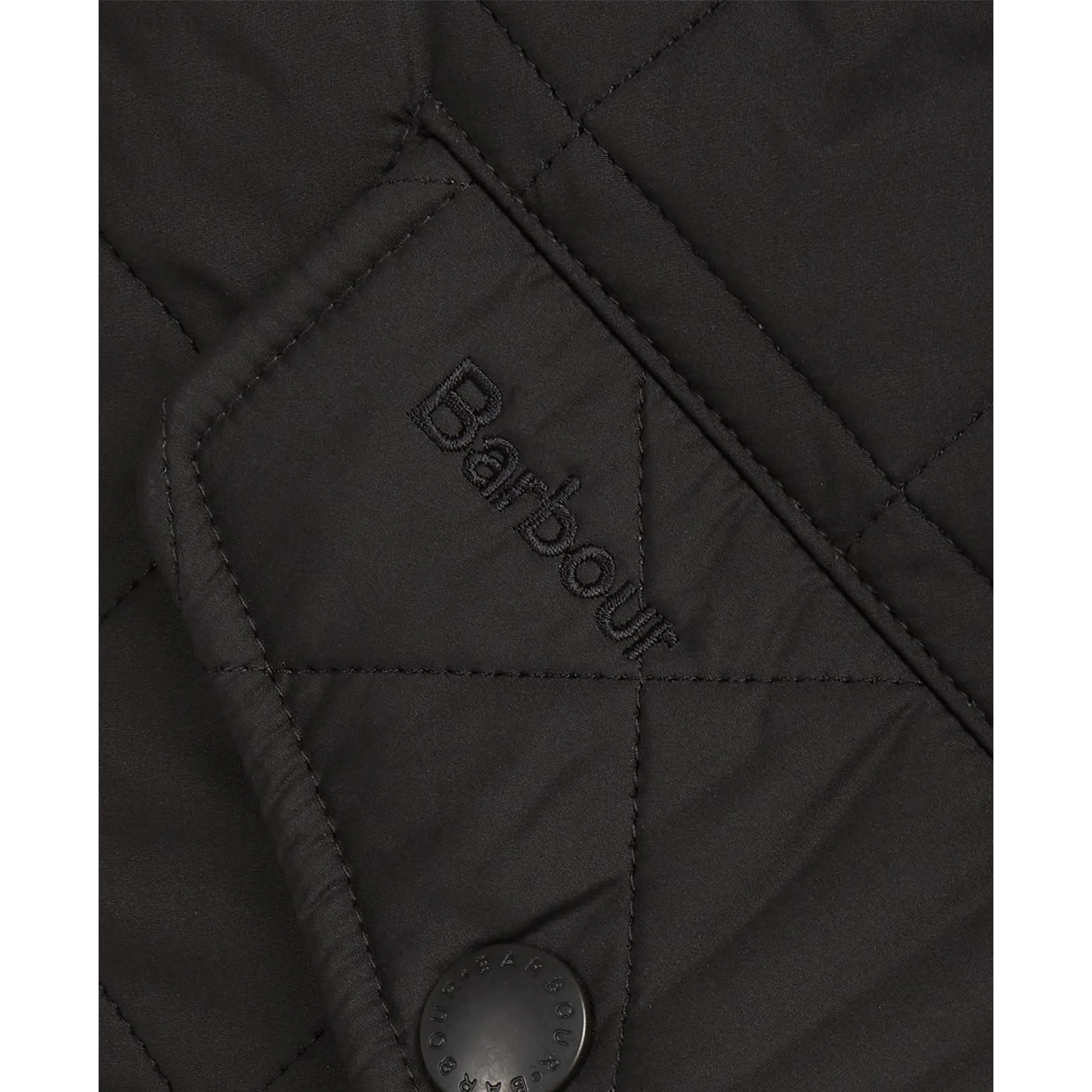 BARBOUR POWELL FLEECE QUILTED JACKET BLACK MQU0281BK11