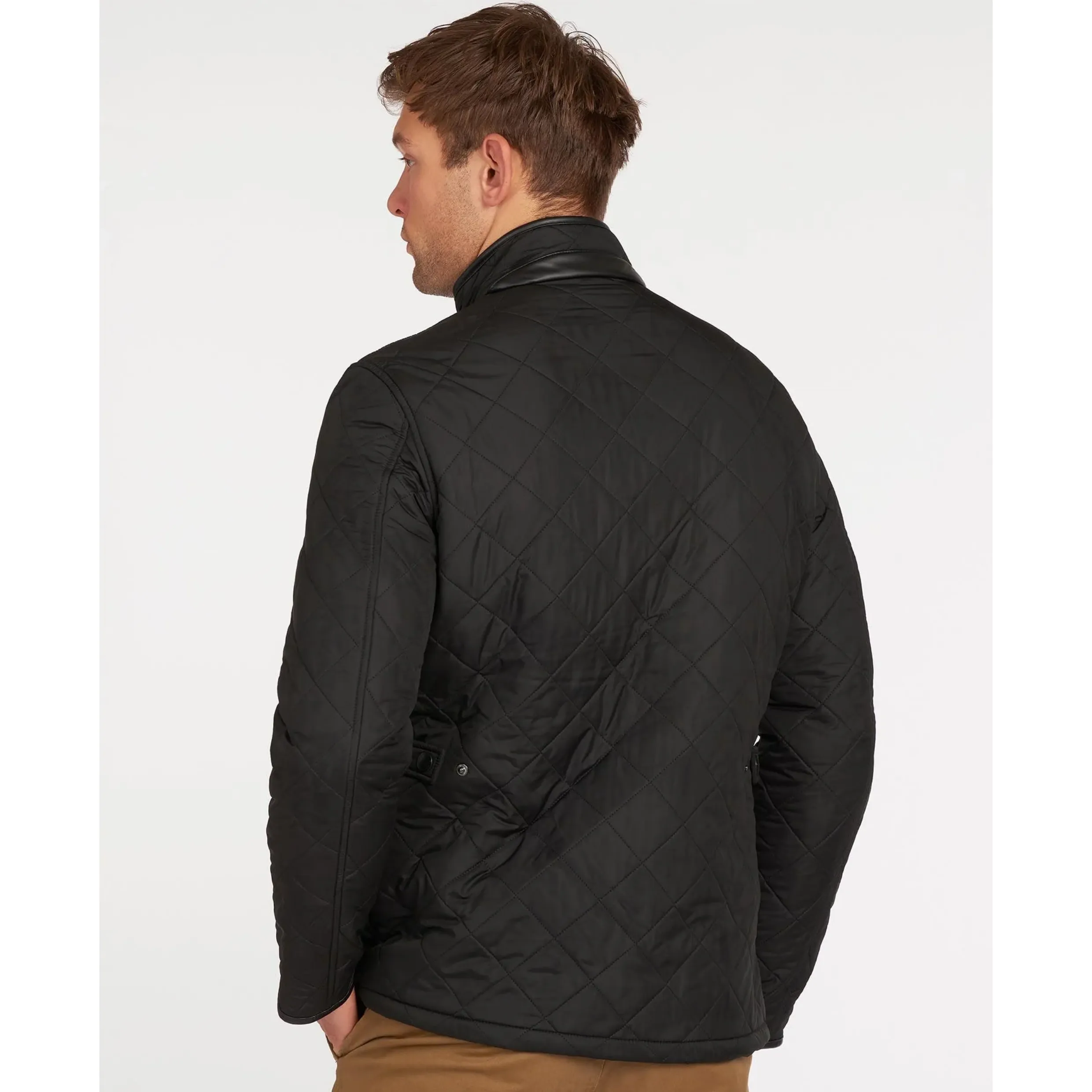 BARBOUR POWELL FLEECE QUILTED JACKET BLACK MQU0281BK11