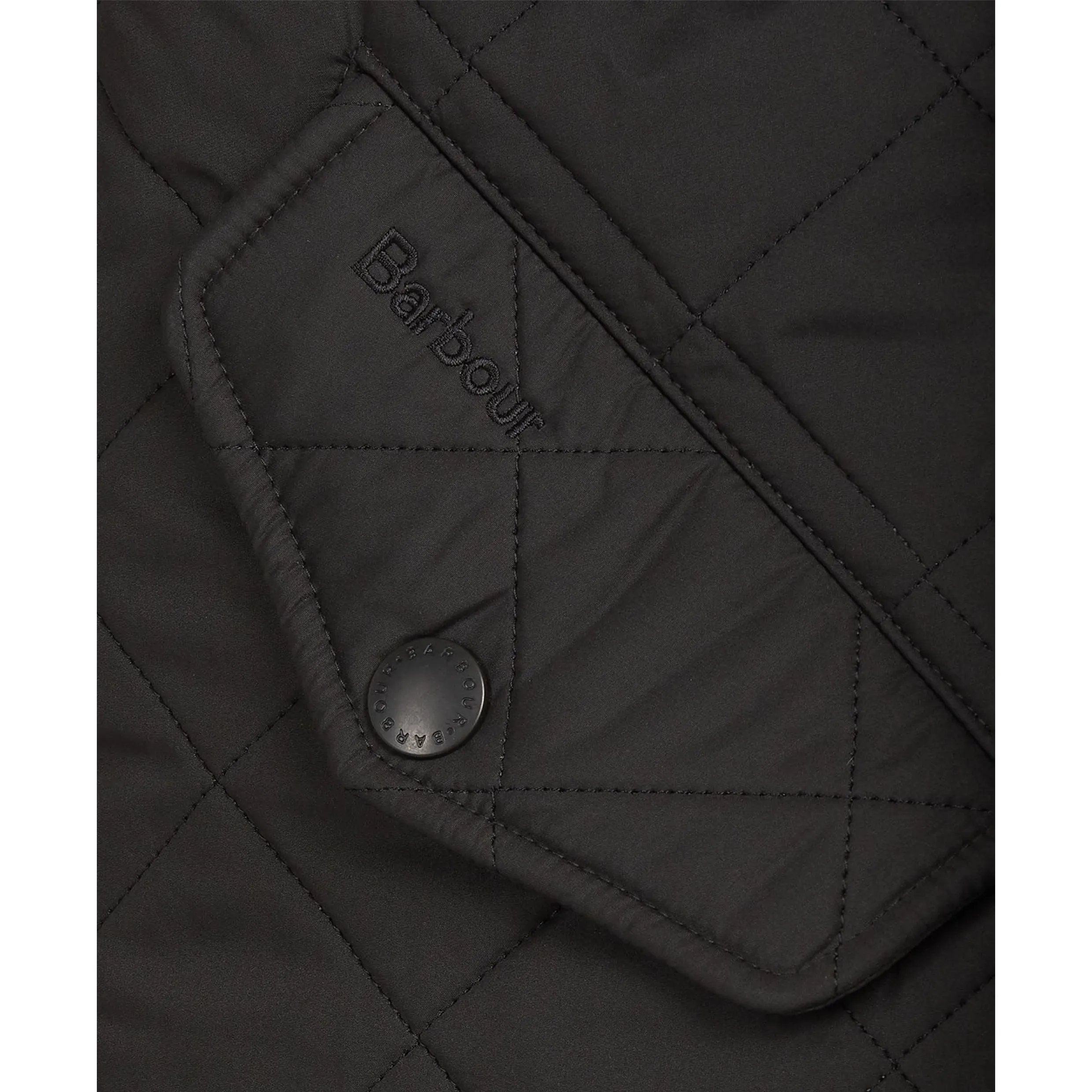 BARBOUR POWELL FLEECE QUILTED JACKET BLACK MQU0281BK11