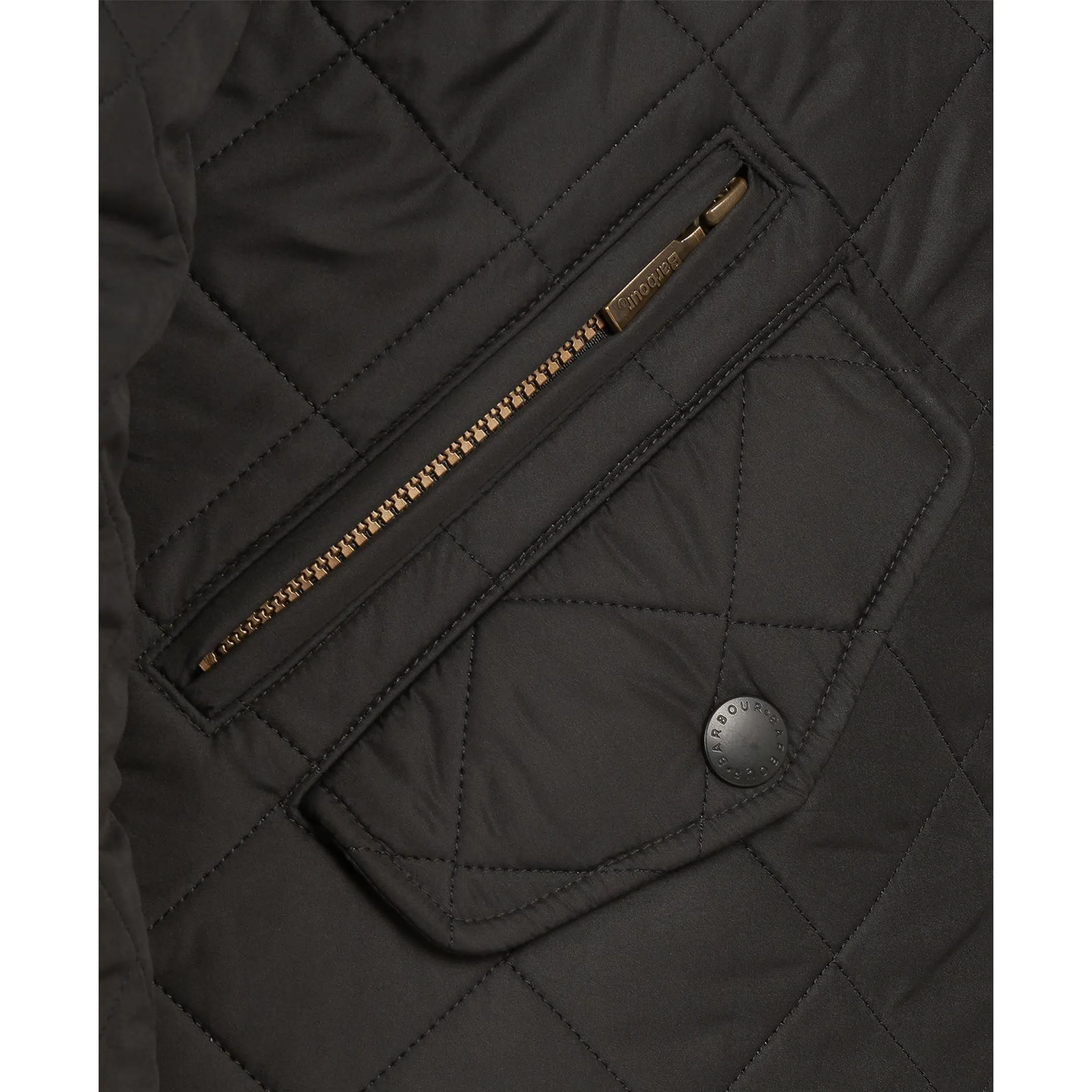 BARBOUR POWELL FLEECE QUILTED JACKET BLACK MQU0281BK11