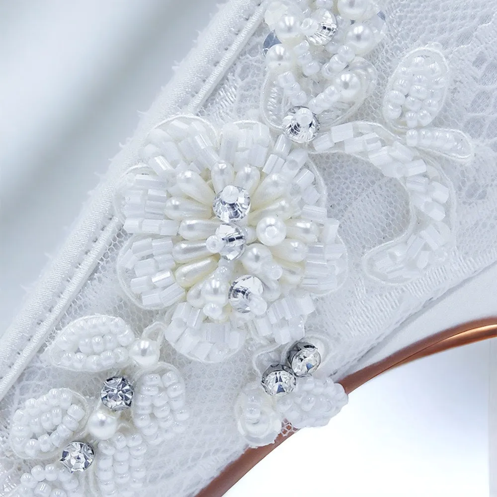 Bridal Lace Embroidery Shoe Appliques