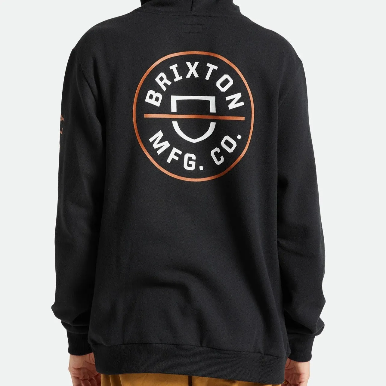 BRIXTON CREST HOOD BLACK/ANTELOPE/WHITE