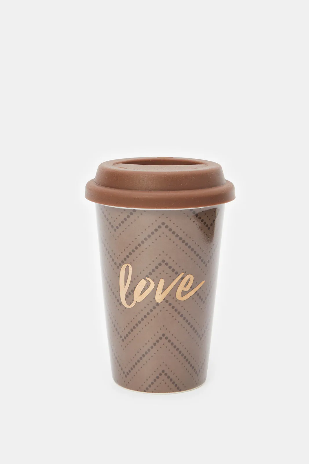 Brown Love Travel Mug