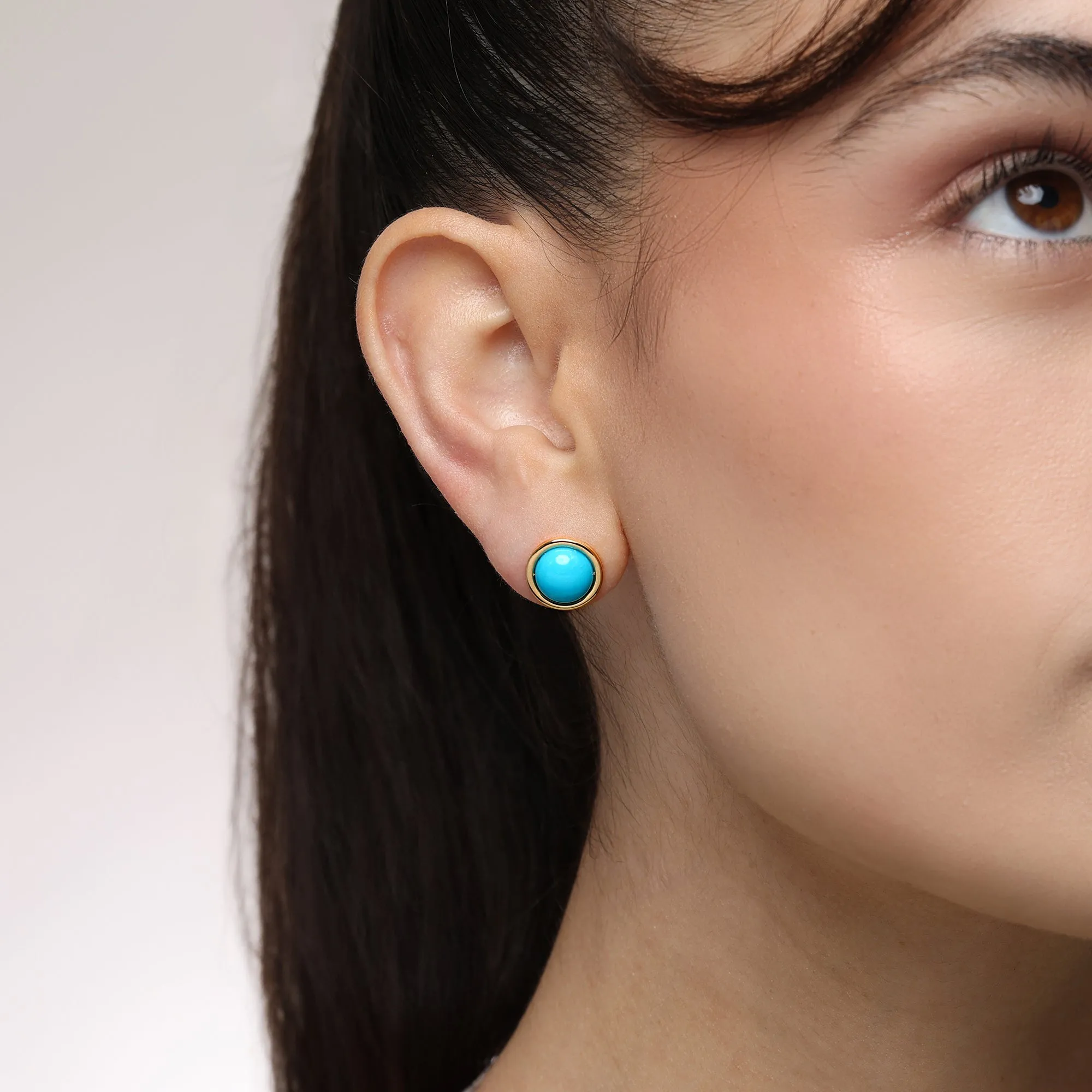 Bubble Turquoise Stud Earring