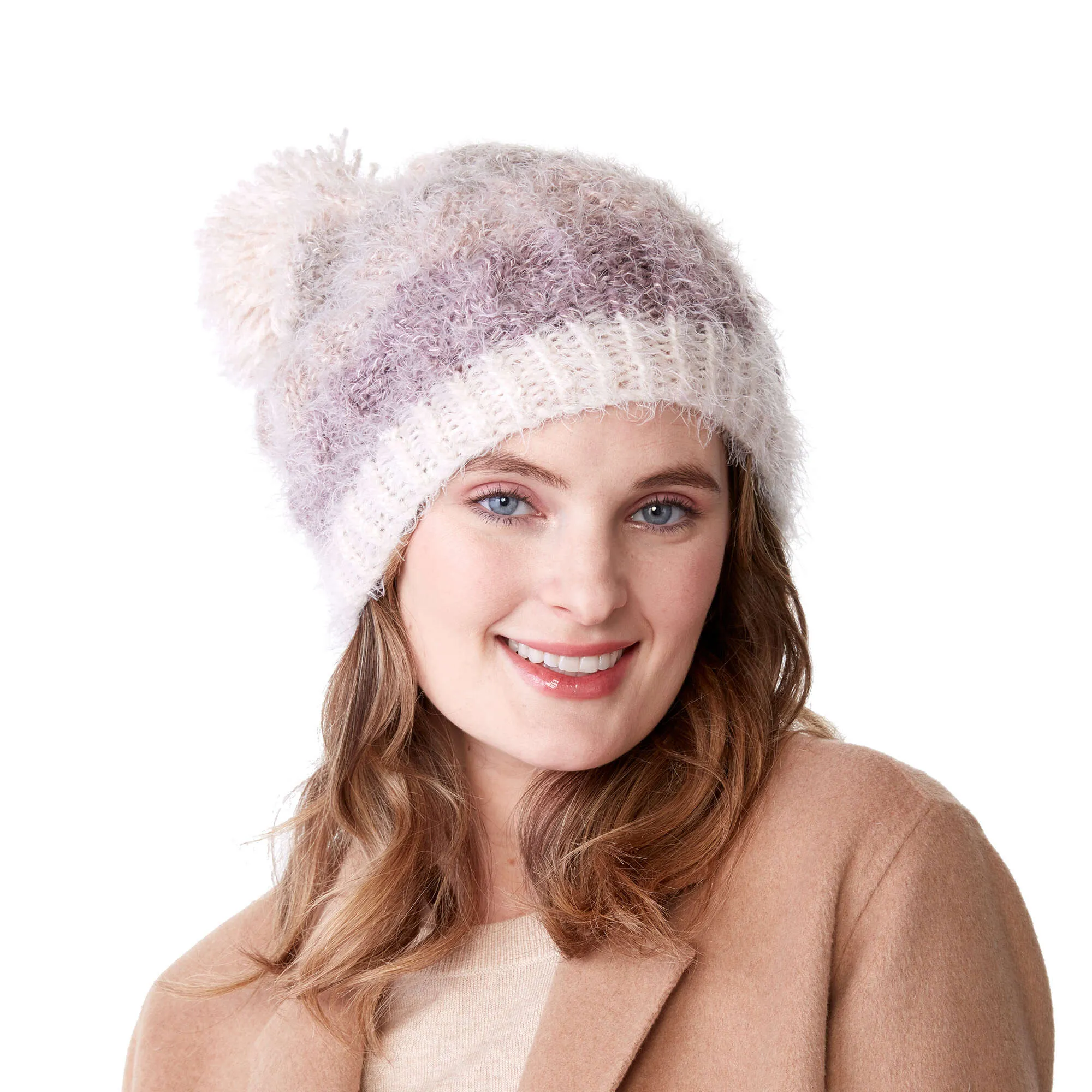 Caron Lucky Horseshoe Cable Knit Hat