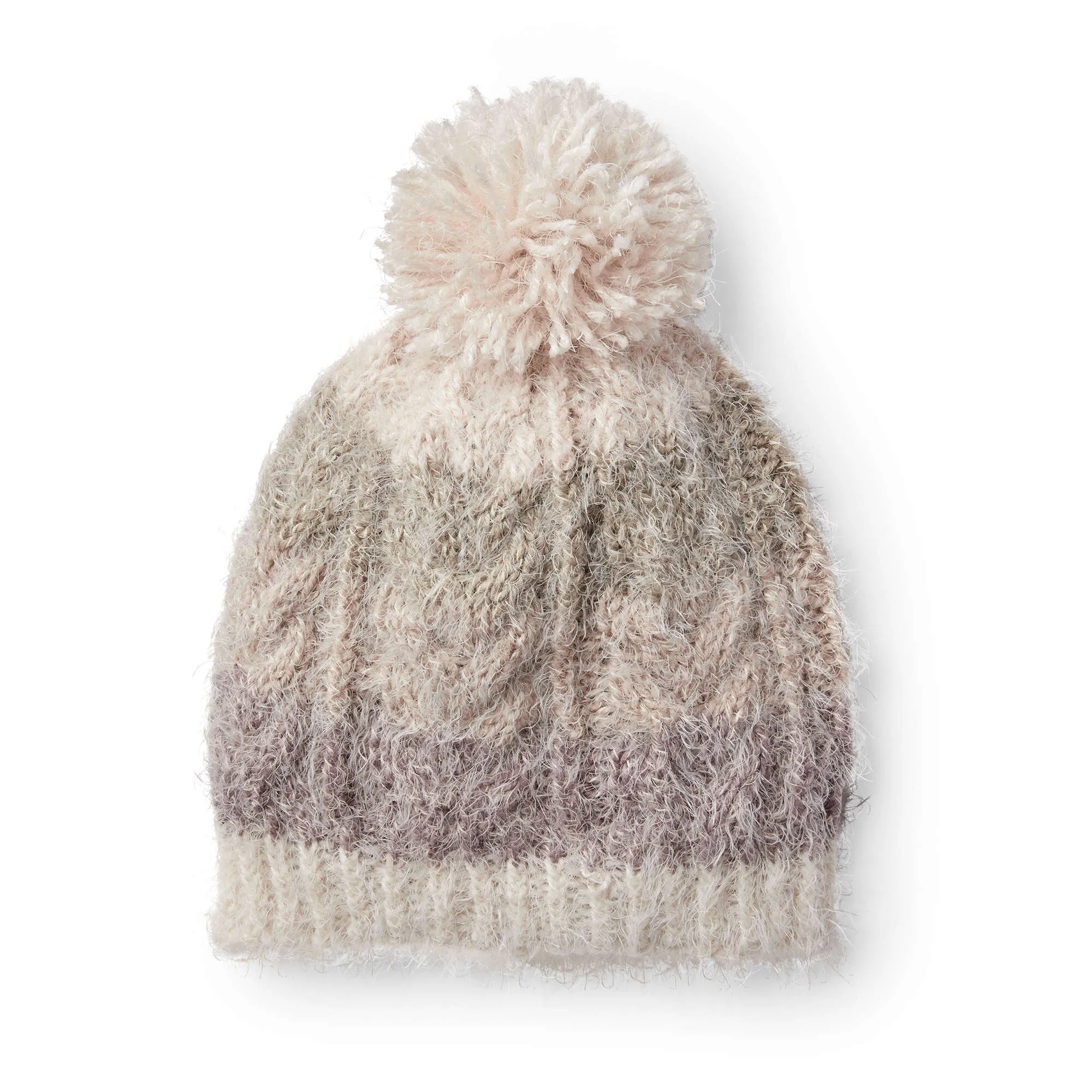 Caron Lucky Horseshoe Cable Knit Hat