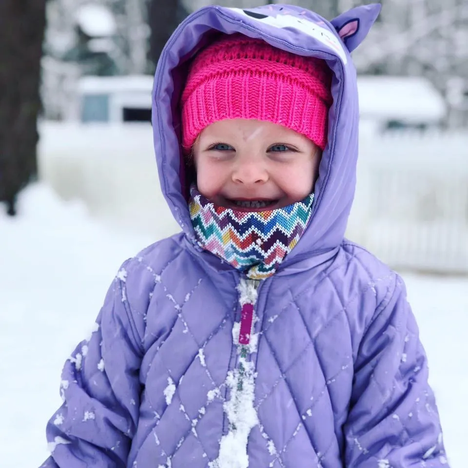 Child's Handmade Neck Warmer Building Bricks