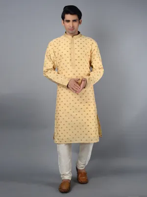 Cream & Gold Kurta Set | Azania