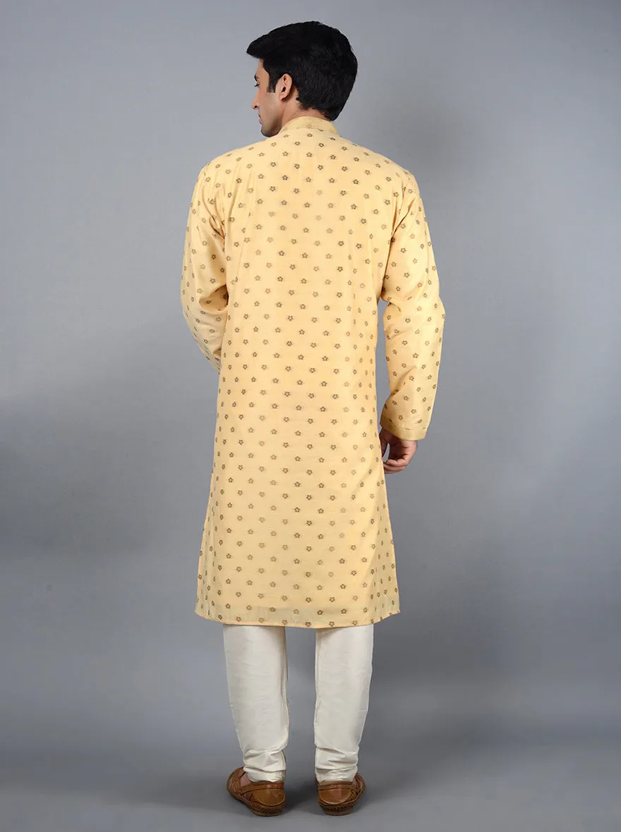 Cream & Gold Kurta Set | Azania