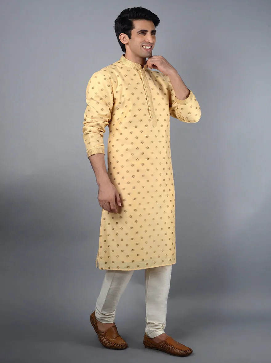 Cream & Gold Kurta Set | Azania