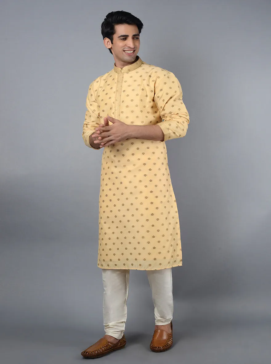 Cream & Gold Kurta Set | Azania