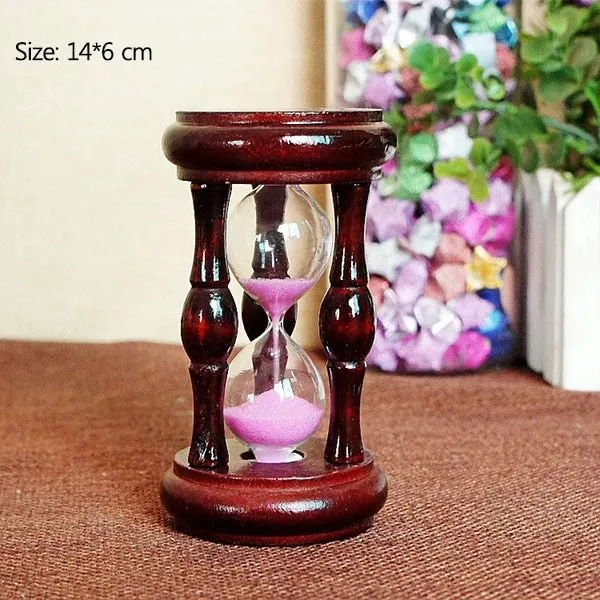 Creative Retro Wooden Hourglass Sand Ornaments Mahogany Hourglass Crafts Timer Clocks for Kitchen Home Office Decoration Gifts