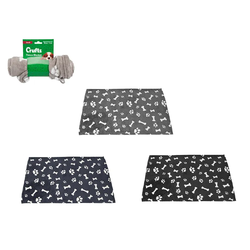 Crufts Coral Fleece Blanket Assorted - 50 x 75cm