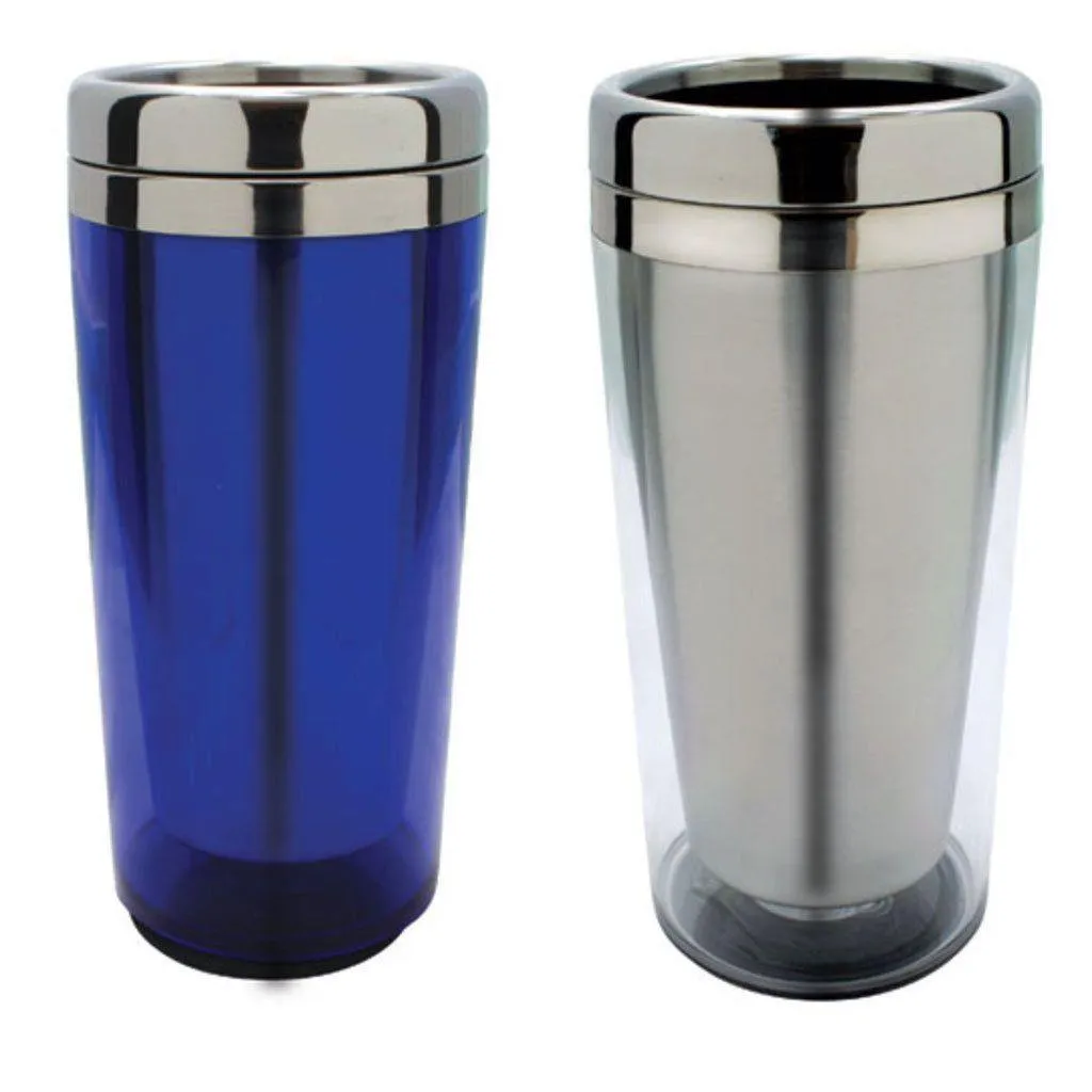 Cup Mug Bottle Tumbler Stainless Steel Interior Transparent Outer Water 16oz