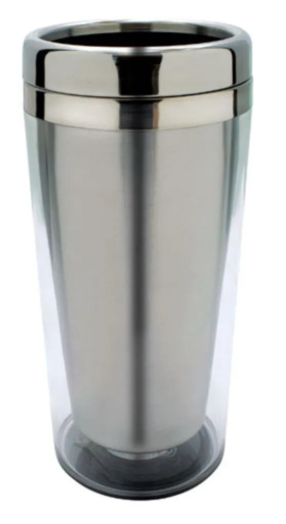 Cup Mug Bottle Tumbler Stainless Steel Interior Transparent Outer Water 16oz