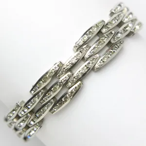 Diamanté Tank Track German Bracelet