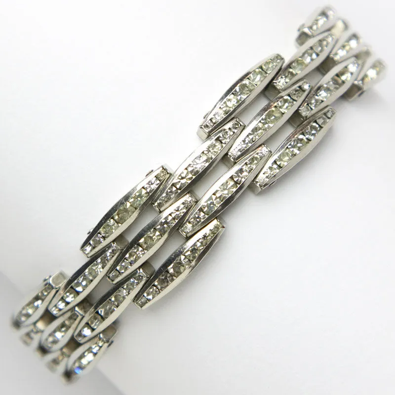 Diamanté Tank Track German Bracelet