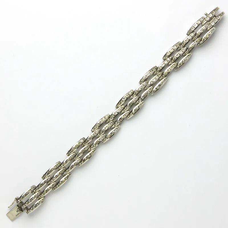 Diamanté Tank Track German Bracelet