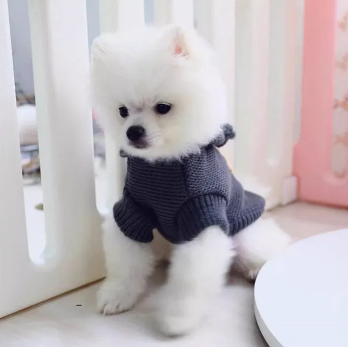 Dog knitted hoodie (2 colors)