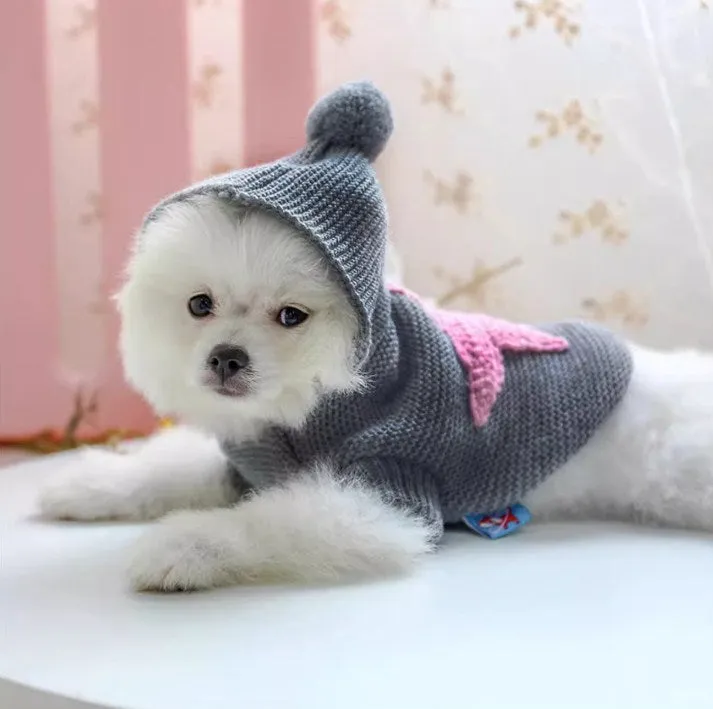 Dog knitted hoodie (2 colors)