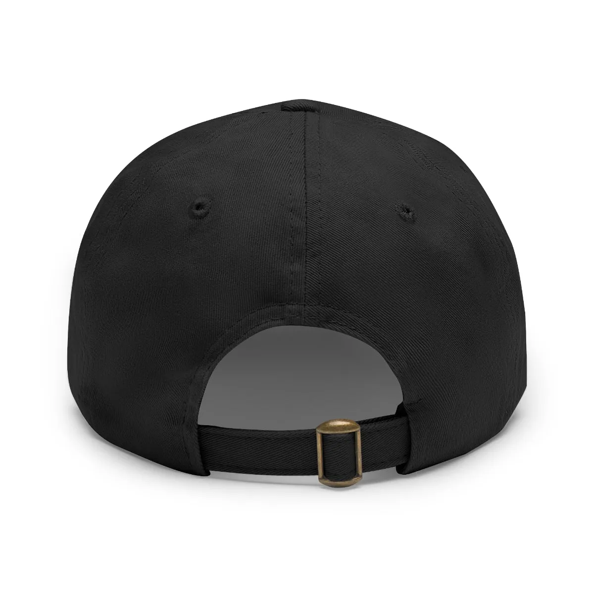 Dreamer. Black Text- Dad Hat with Leather Patch