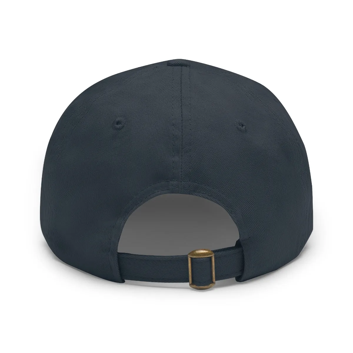 Dreamer. Black Text- Dad Hat with Leather Patch