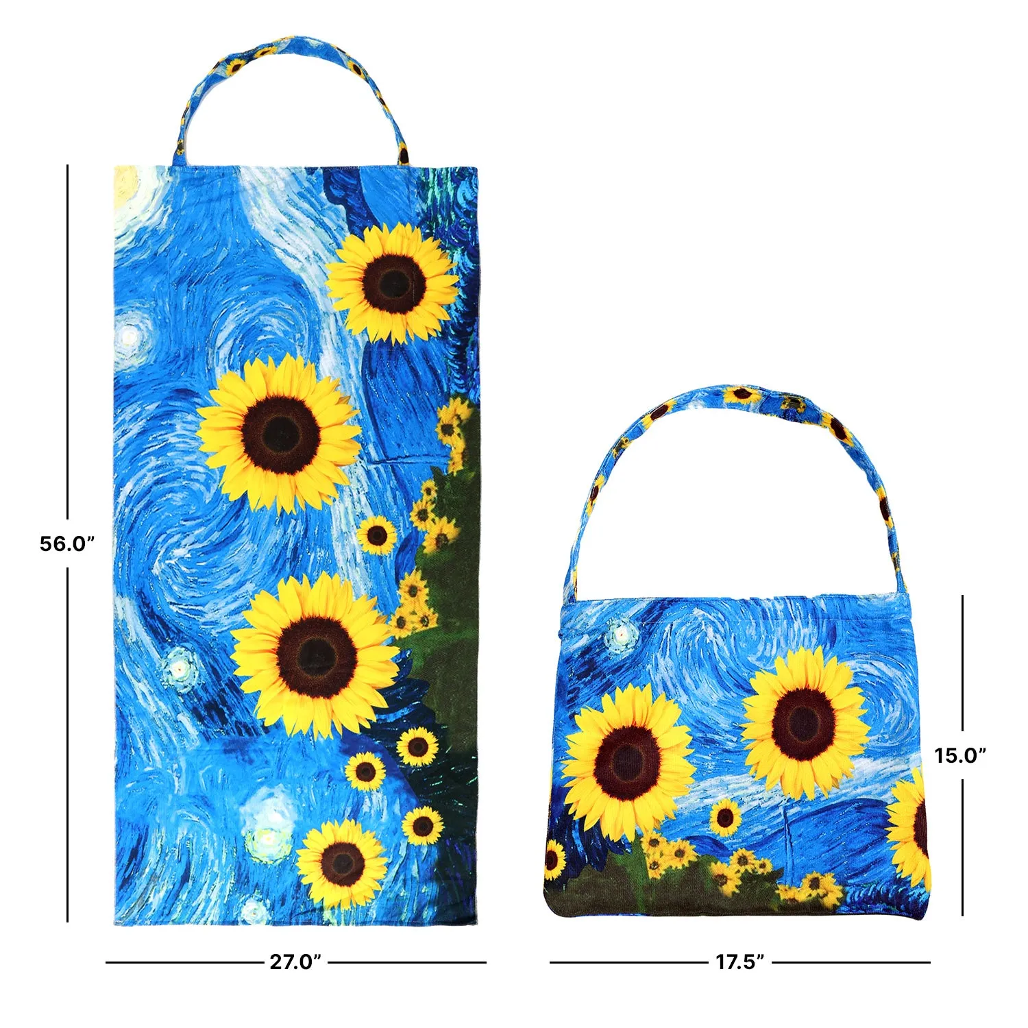 Empire Cove 2 in 1 Convertible Beach Towel Tote Bag Shoulder Bag Pool Swim