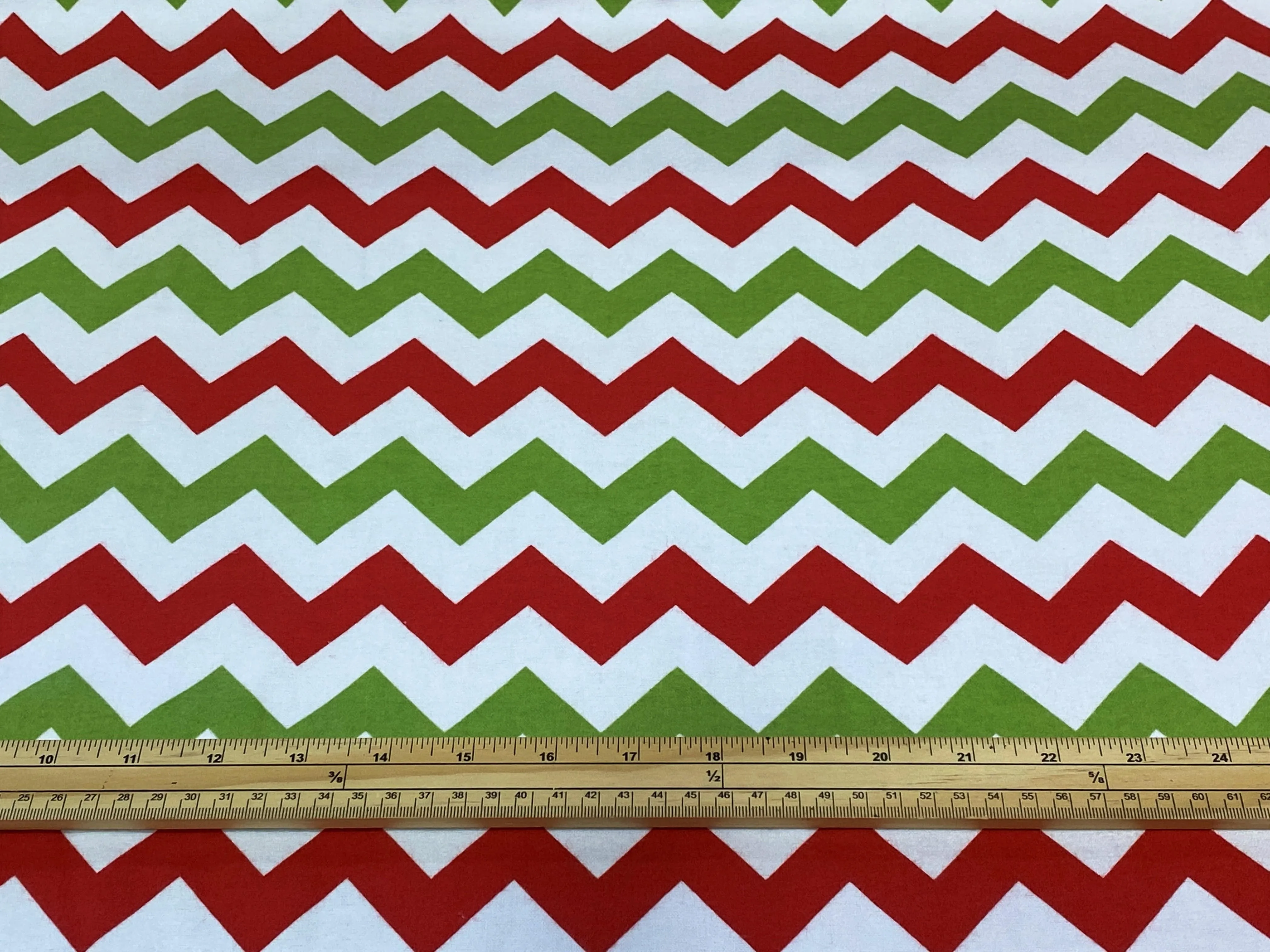 Festive Chevron - Brushed Cotton Fabric