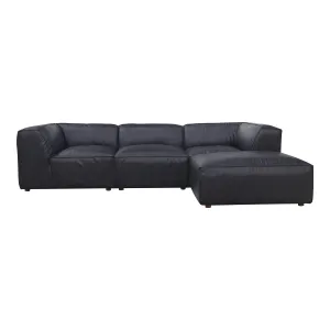 Form Lounge Modular Sectional Vantage Black Leather