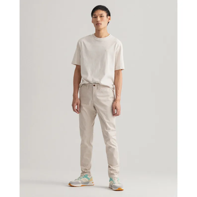 GANT Hallden Slim Fit 100% Organic Cotton Twill Chinos 1500038 - Putty