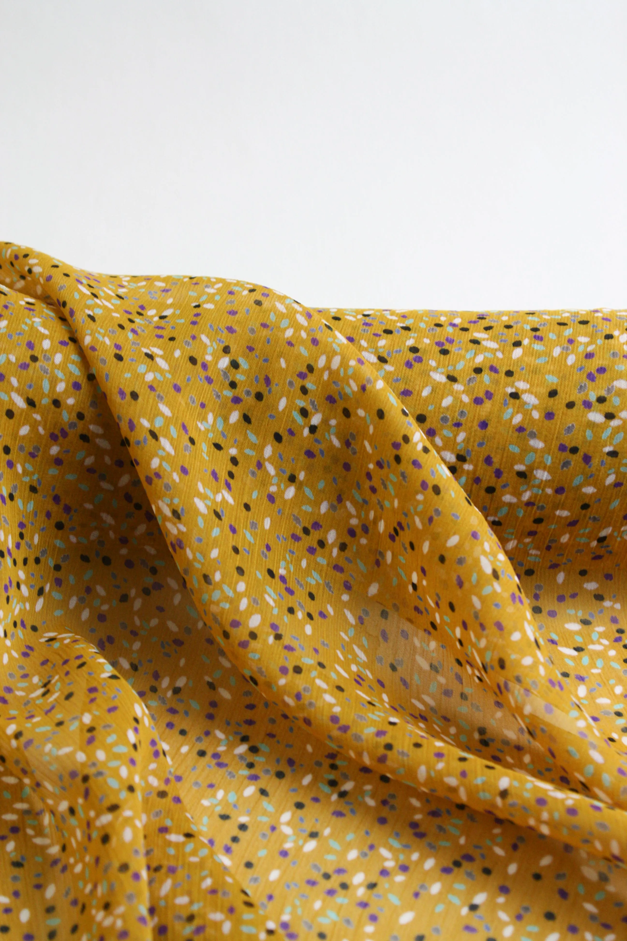 Gonda - Printed Yoryu Chiffon | Lemon