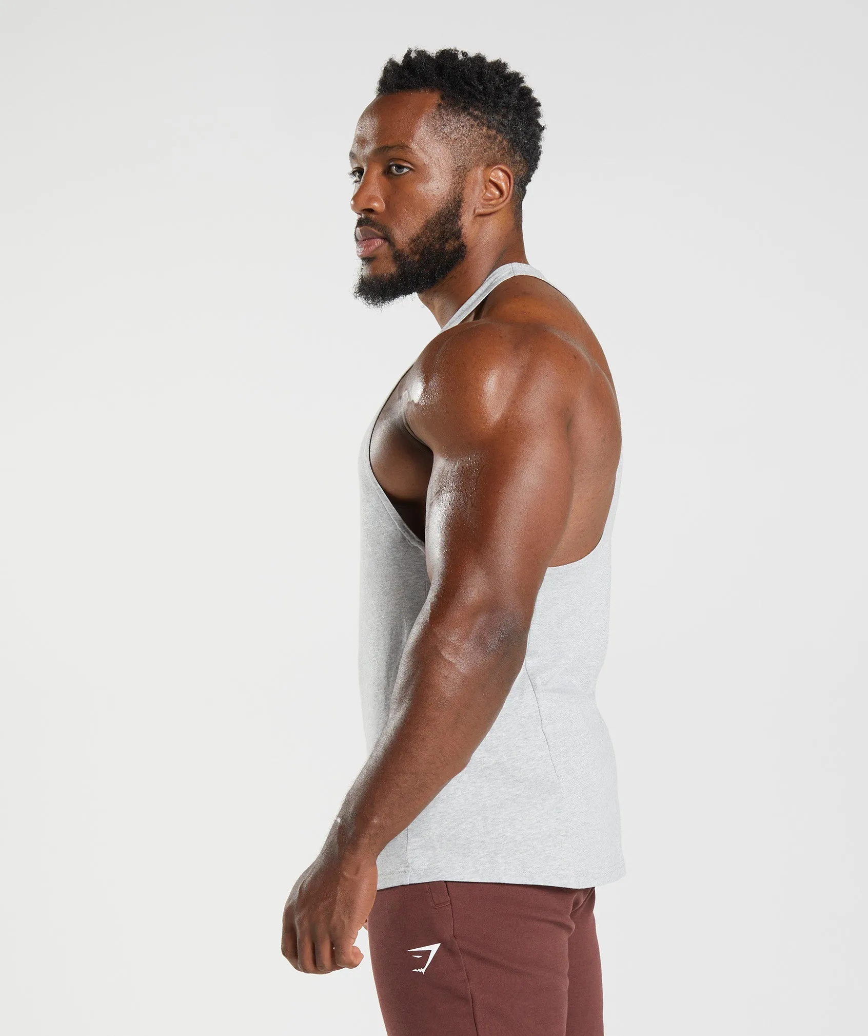 Gymshark React Stringer - Light Grey Core Marl