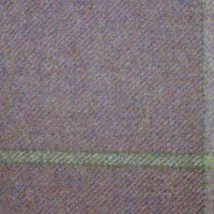 Heather with Moss Green and Beige Window Pane Check All Wool Tweed Coating