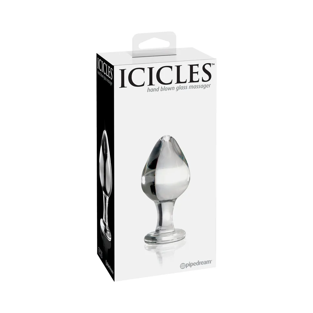 Icicles No 25 Glass Anal Plug Clear