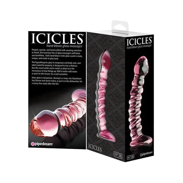 Icicles No.Hand Blown Glass - Clear W/ridges