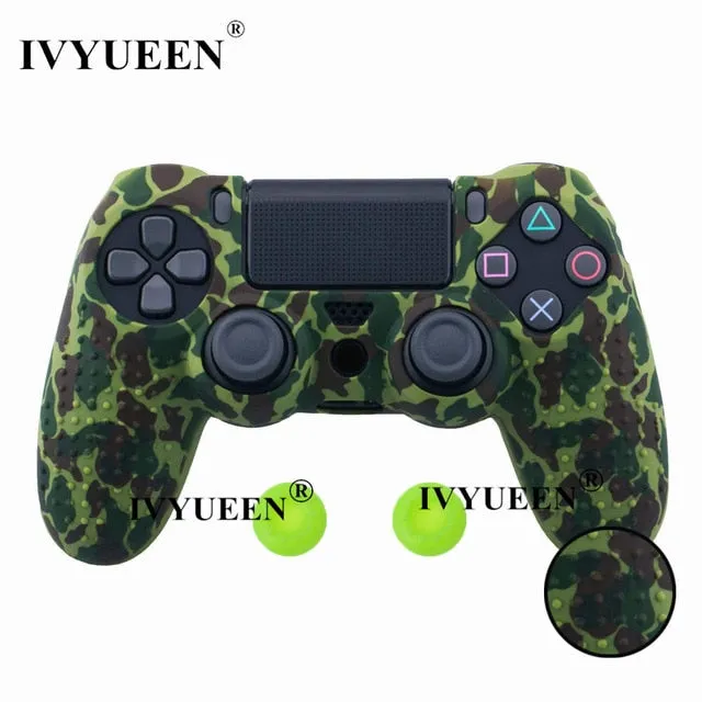 IVYUEEN 25 Colors Anti Slip Silicone Protective Skin Case For Sony PlayStation 4 PS4 DS4 Pro Slim Controller Thumb Grip Caps