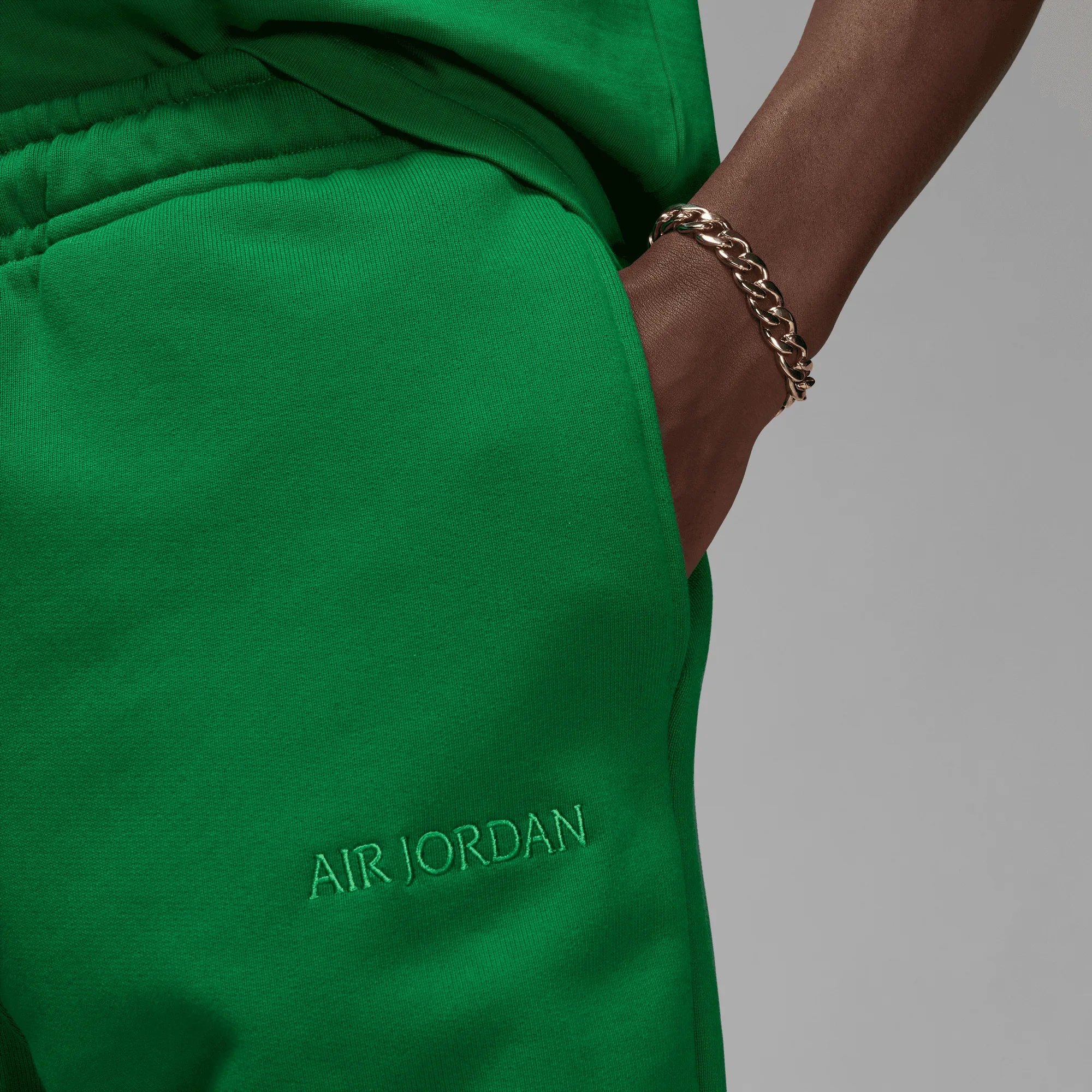 JORDAN WORDMARK MEN`S FLEECE PANTS - GREEN