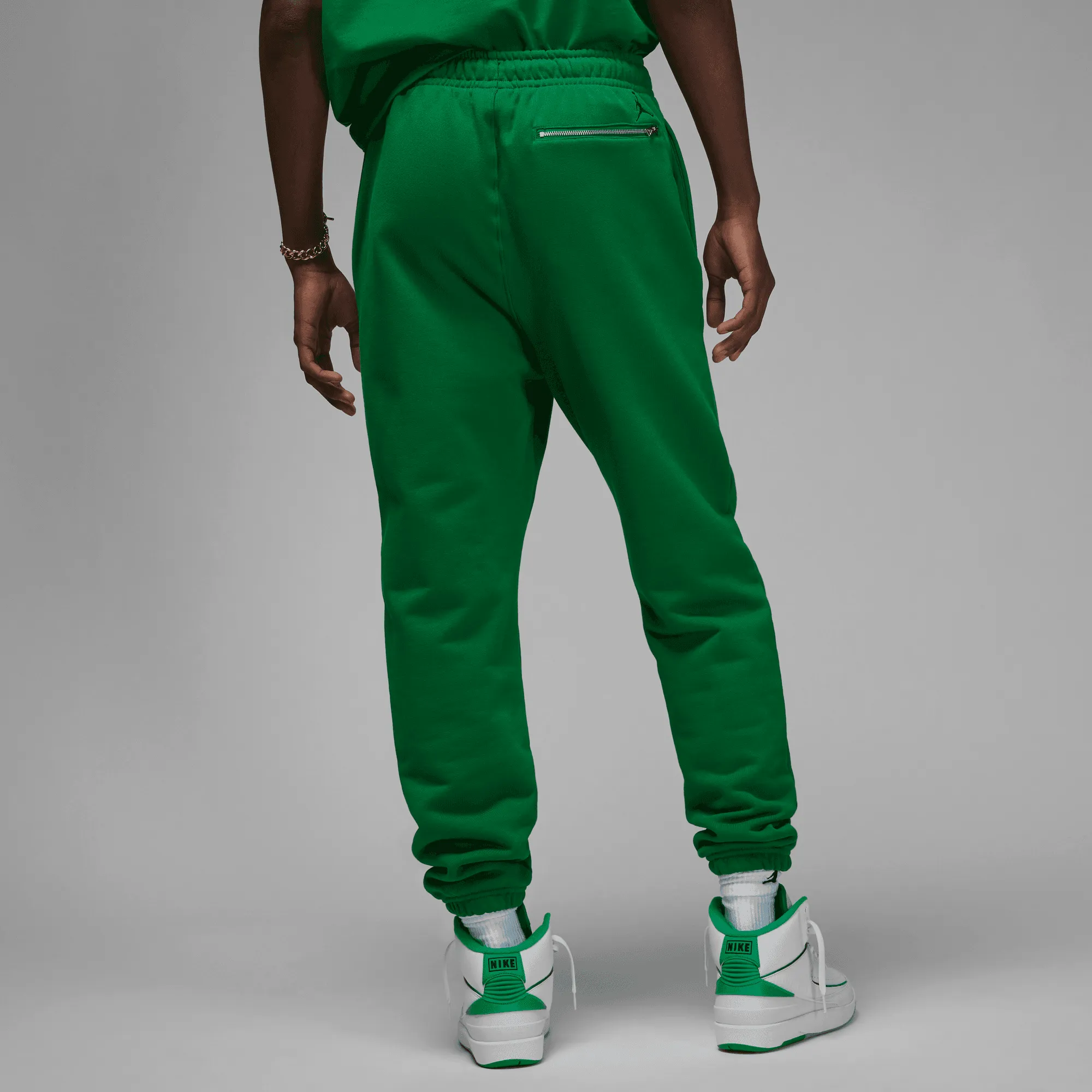 JORDAN WORDMARK MEN`S FLEECE PANTS - GREEN