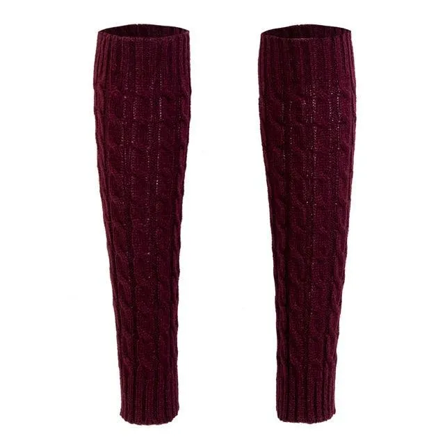 Leg Warmers Knit Socks Warm Boot Cuffs