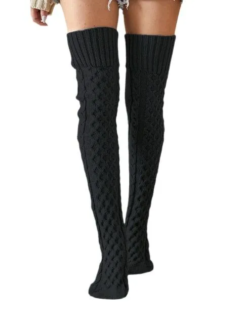 Leg Warmers Knit Socks Warm Boot Cuffs