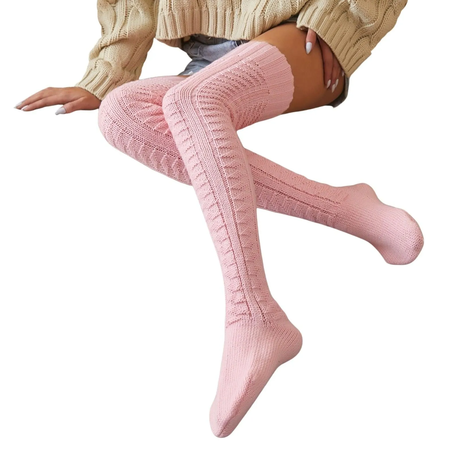 Leg Warmers Knit Socks Warm Boot Cuffs