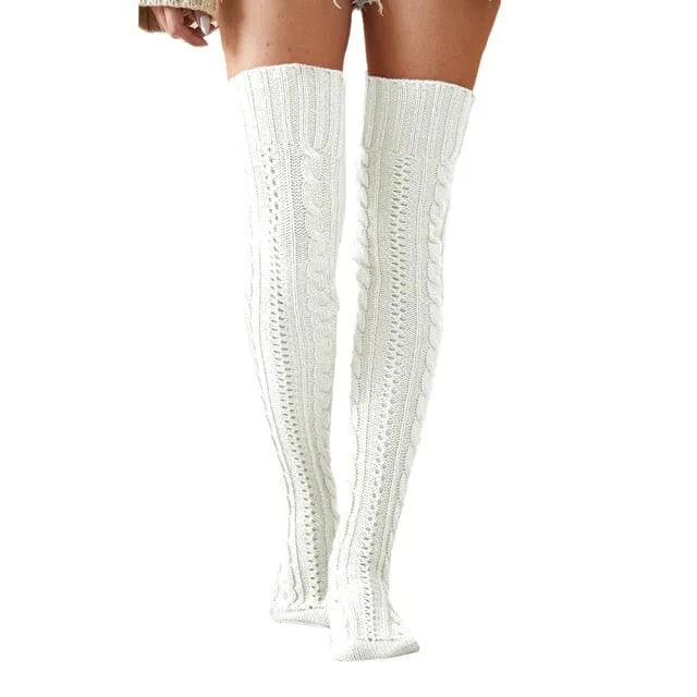 Leg Warmers Knit Socks Warm Boot Cuffs